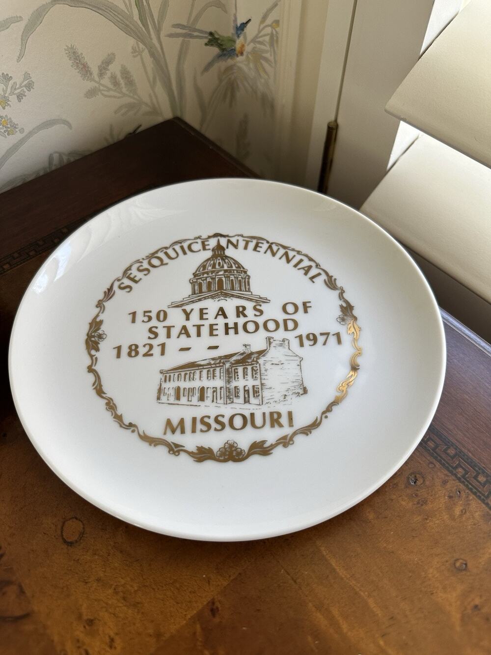 Missouri Sesquicentennial Statehood Collector Plate 8" Wide Limited Edition